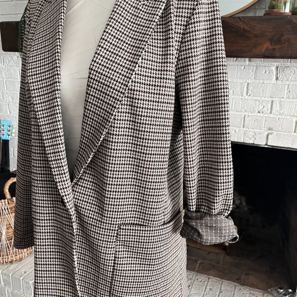 Herringnone Check Blazer Oversized Fit H&M Size Medium - Picture 2 of 3